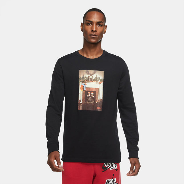 Air Jordan Mens Jumpman Chimney Long Sleeve - Black