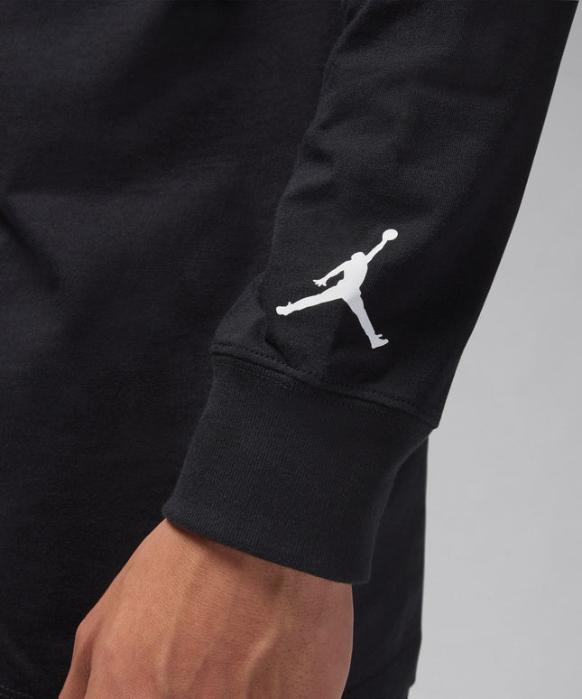 Air Jordan Mens Jumpman Chimney Long Sleeve Tee - Black