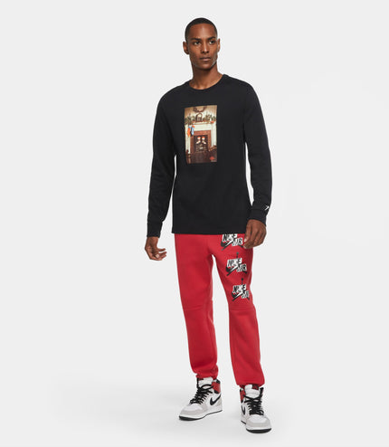 Air Jordan Mens Jumpman Chimney Long Sleeve - Black