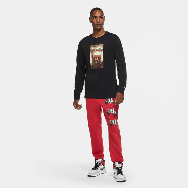 Air Jordan Mens Jumpman Chimney Long Sleeve - Black