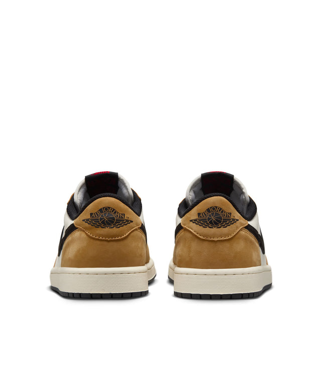 Air Jordan 1 Low OG Hombre Sail/Negro-Golden Harvest-Gym Rojo