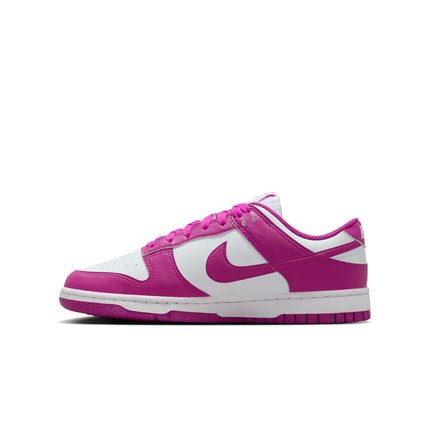 Nike Dunk Low para mujer - Blanco/Fucsia intenso