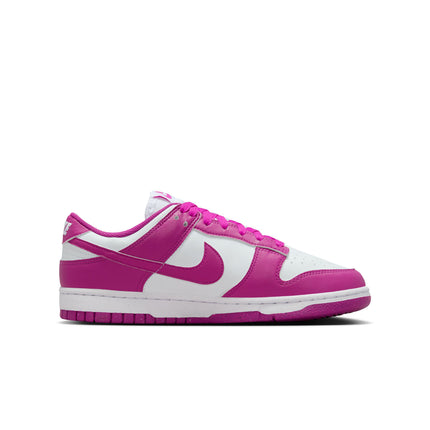Nike Dunk Low para mujer - Blanco/Fucsia intenso