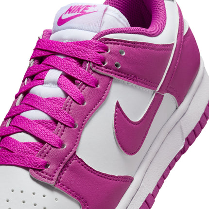 Nike Dunk Low para mujer - Blanco/Fucsia intenso