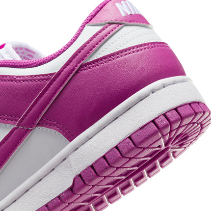 Nike Dunk Low para mujer - Blanco/Fucsia intenso