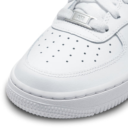 Nike Big Kids Air Force 1 LE – Triple White 