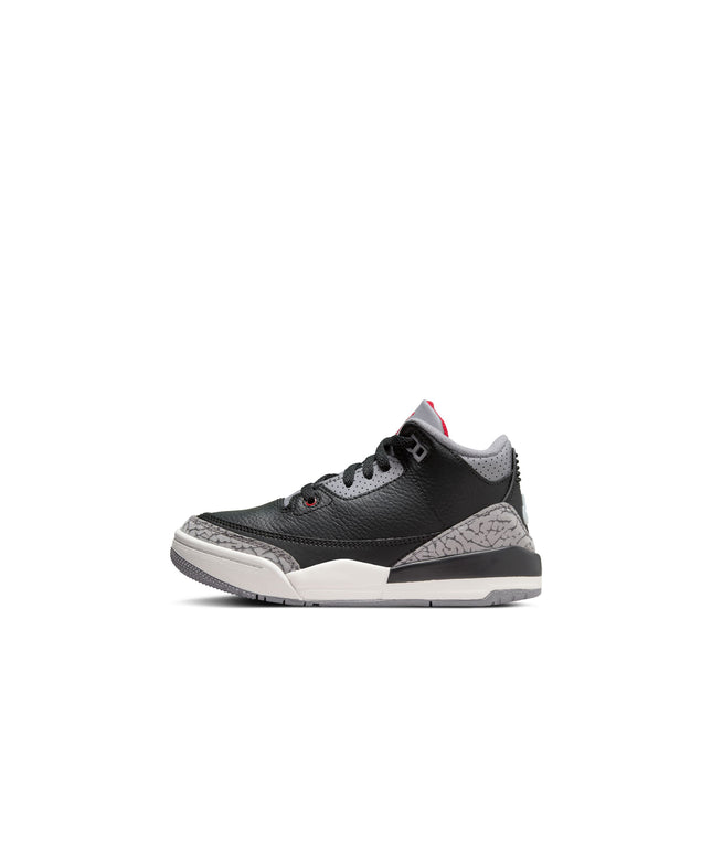 Air Jordan (PS) 3 Retro - Cemento negro
