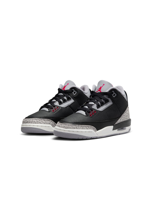 Air Jordan Big Kids 3 Retro - Black Cement