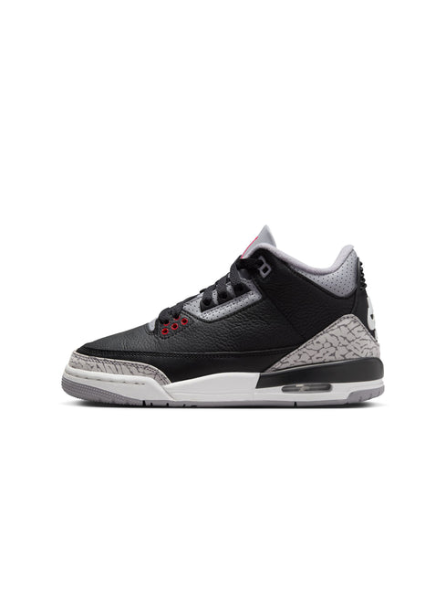 Air Jordan Big Kids 3 Retro - Black Cement