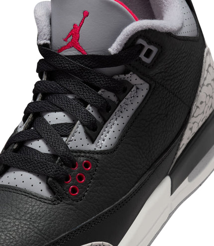 Air Jordan Big Kids 3 Retro - Black Cement