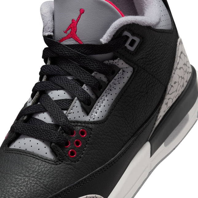 Air Jordan Big Kids 3 Retro - Black Cement