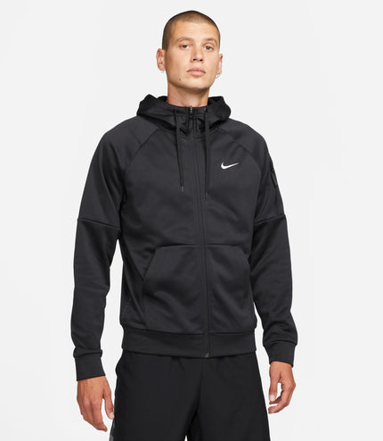 Nike Mens Therma Full Zip Fitness Top - Black