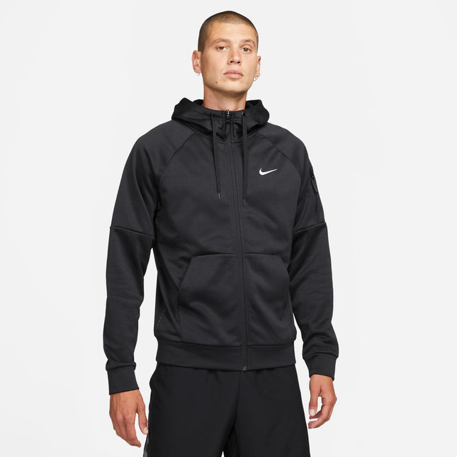 Nike Mens Therma Full Zip Fitness Top - Black