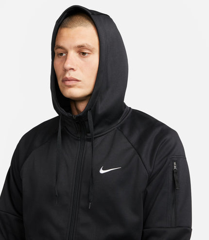 Nike Mens Therma Full Zip Fitness Top - Black