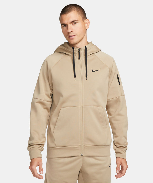 Nike Mens Therma Full Zip Fitness Top - Khaki