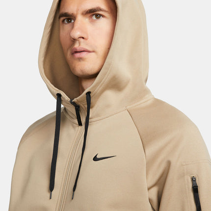 Nike Mens Therma Full Zip Fitness Top - Khaki - denim exchange