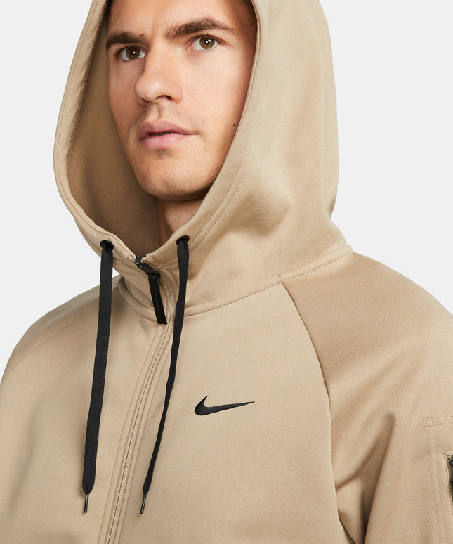 Nike Mens Therma Full Zip Fitness Top - Khaki