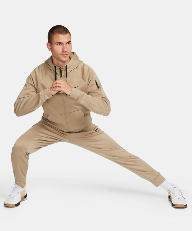 Nike Mens Therma Full Zip Fitness Top - Khaki