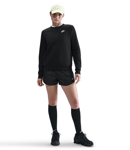 Nike Womens Club Fleece Crewneck - Black/White