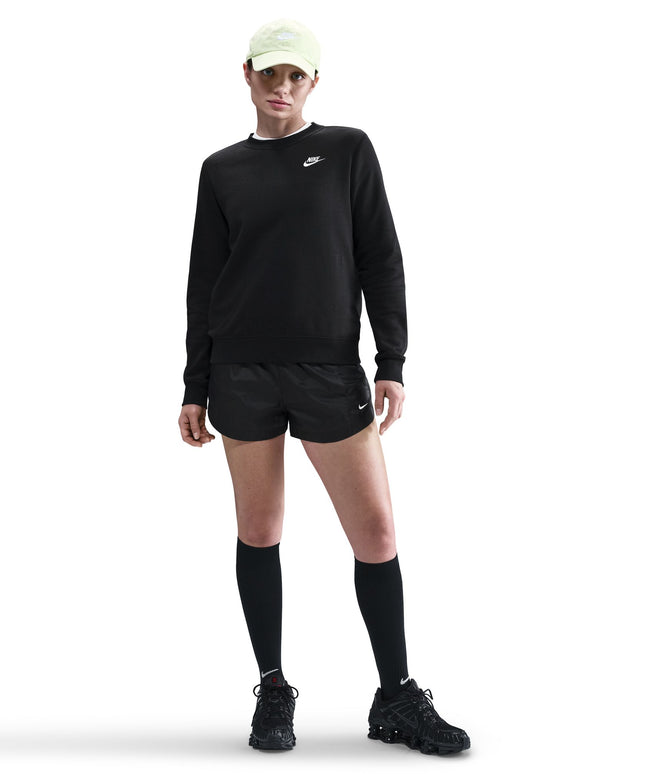 Nike Womens Club Fleece Crewneck - Black/White