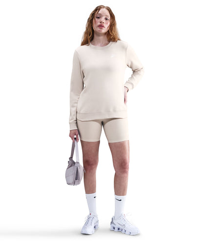 Nike Womens Sportswear Club Fleece Crewneck - Light Orewood Brown