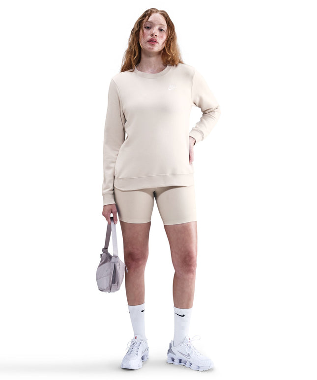 Nike Womens Sportswear Club Fleece Crewneck - Light Orewood Brown