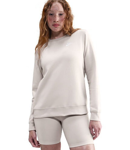 Nike Womens Sportswear Club Fleece Crewneck - Light Orewood Brown