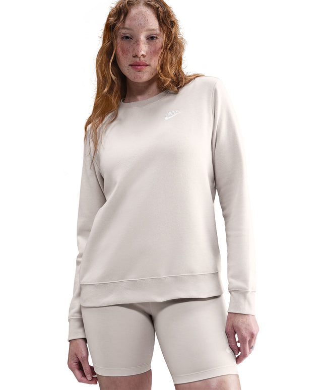 Nike Womens Sportswear Club Fleece Crewneck - Light Orewood Brown