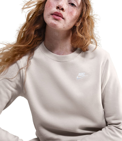 Nike Womens Sportswear Club Fleece Crewneck - Light Orewood Brown