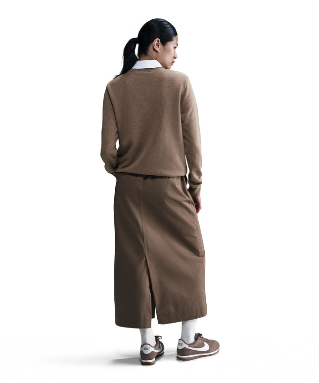 Nike Womens Sportswear Club Fleece Crewneck - Mink Brown