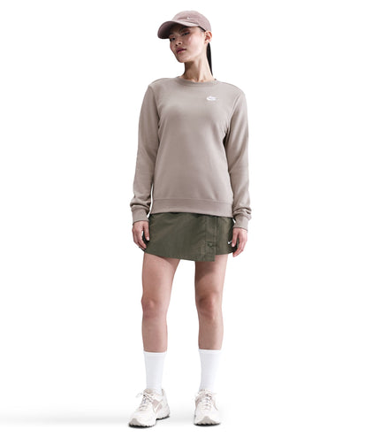 Nike Womens Sportswear Club Fleece Crewneck - Malt