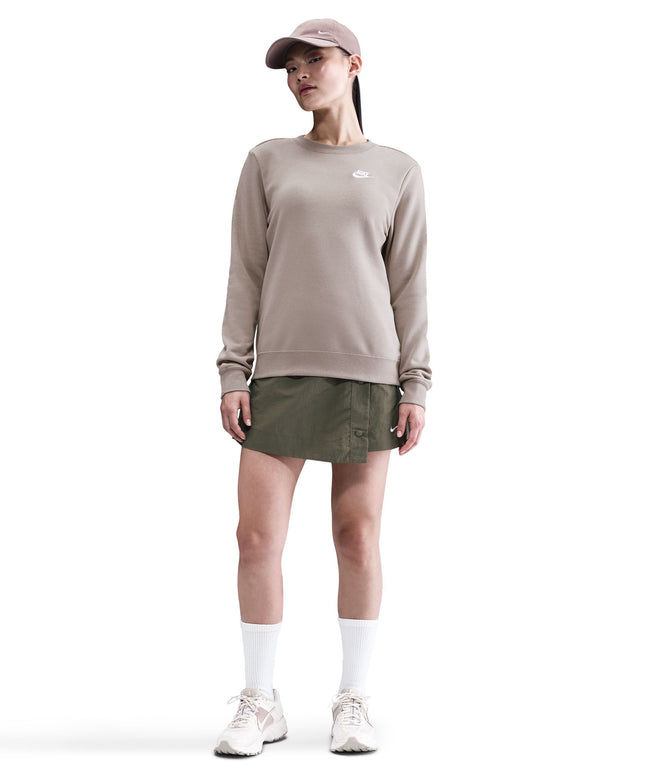 Nike Womens Sportswear Club Fleece Crewneck - Malt