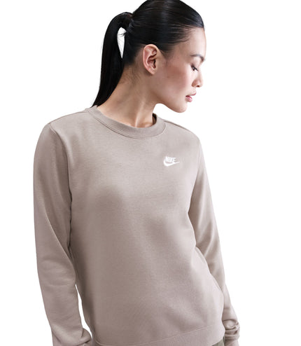 Nike Womens Sportswear Club Fleece Crewneck - Malt