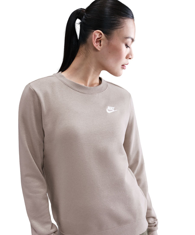 Nike Womens Sportswear Club Fleece Crewneck - Malt