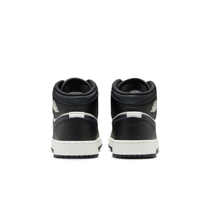 Air Jordan Big Kids 1 Mid - Black Off Noir