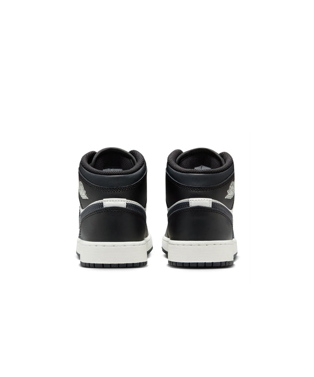 Air Jordan Big Kids 1 Mid - Black Off Noir