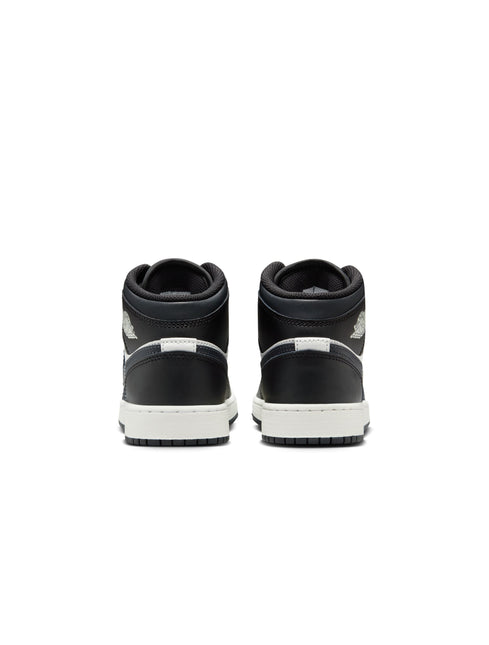 Air Jordan Big Kids 1 Mid - Black Off Noir