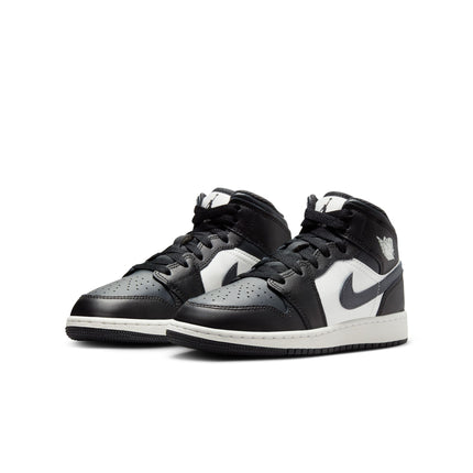 Air Jordan Big Kids 1 Mid - Black Off Noir