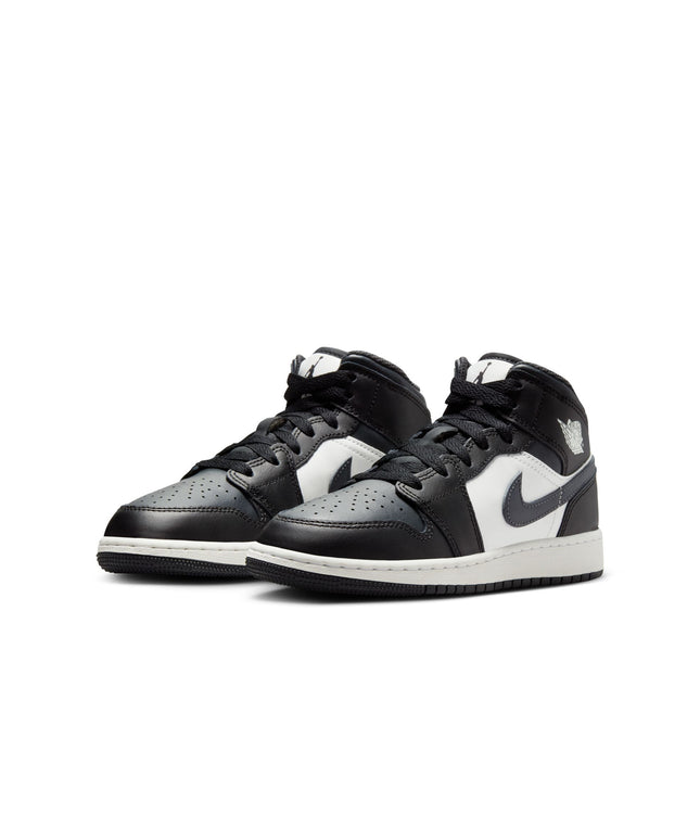 Air Jordan Big Kids 1 Mid - Black Off Noir