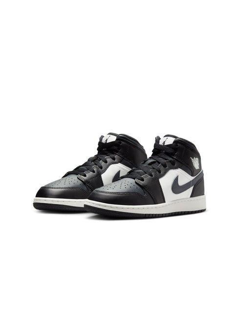 Air Jordan Big Kids 1 Mid - Black Off Noir