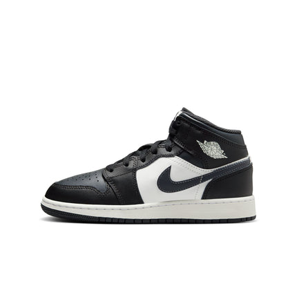 Air Jordan Big Kids 1 Mid - Black Off Noir