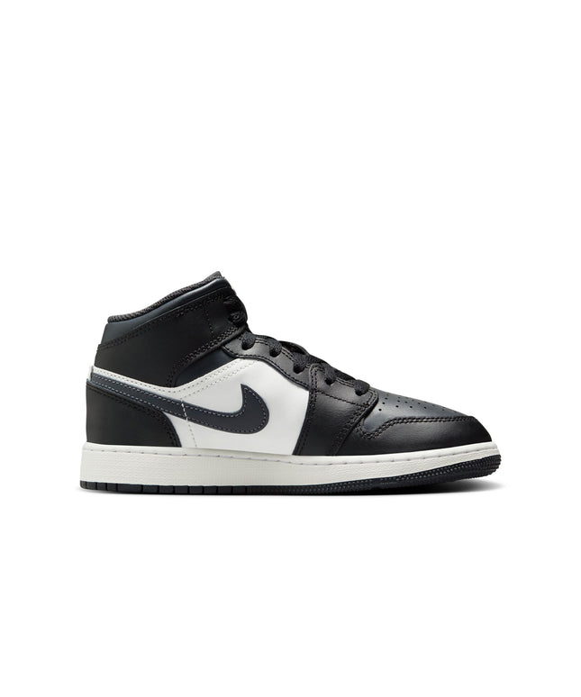 Air Jordan Big Kids 1 Mid - Black Off Noir