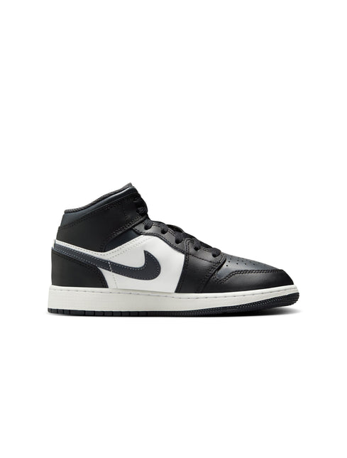 Air Jordan Big Kids 1 Mid - Black Off Noir