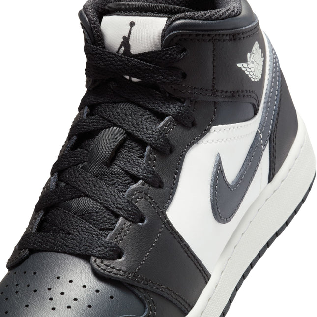 Air Jordan Big Kids 1 Mid - Black Off Noir