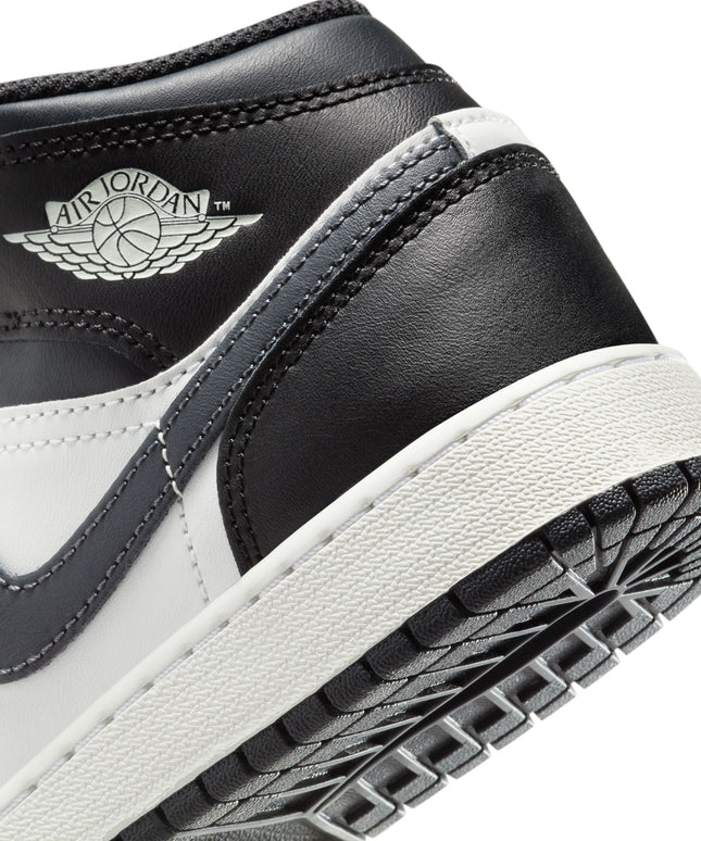 Air Jordan Big Kids 1 Mid - Black Off Noir