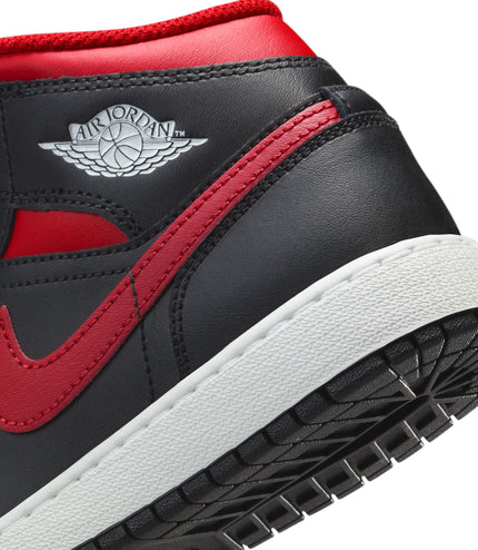 Air Jordan Big Kids 1 Mid - Black/Varsity Red