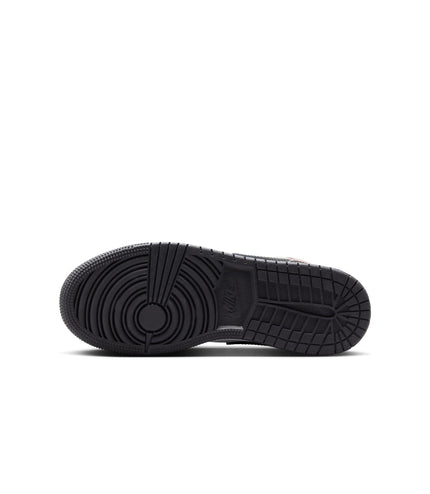 Air Jordan (GS) 1 Mid Blanco/Negro-Rosa Óxido