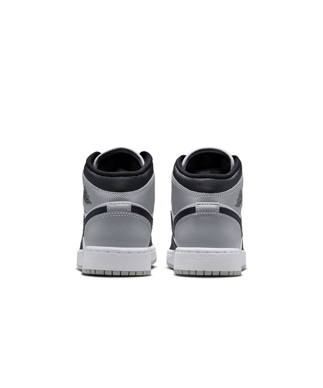 Air Jordan Big Kids 1 Mid - White/Smoke Grey