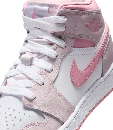 Air Jordan Big Kids 1 Mid - Pearl Pink