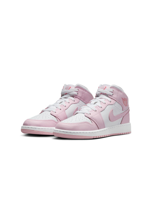 Air Jordan Big Kids 1 Mid - Pink Foam